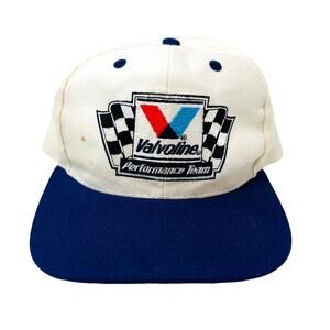 Vintage 80s Valvoline Racing Performance Team Snapback Hat Cap